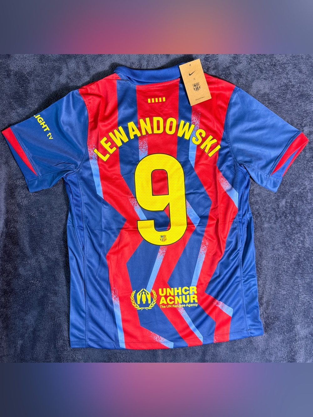 FC Barcelona Men’s forth Jersey # Lewandowski 9# NWT # Slim Fit